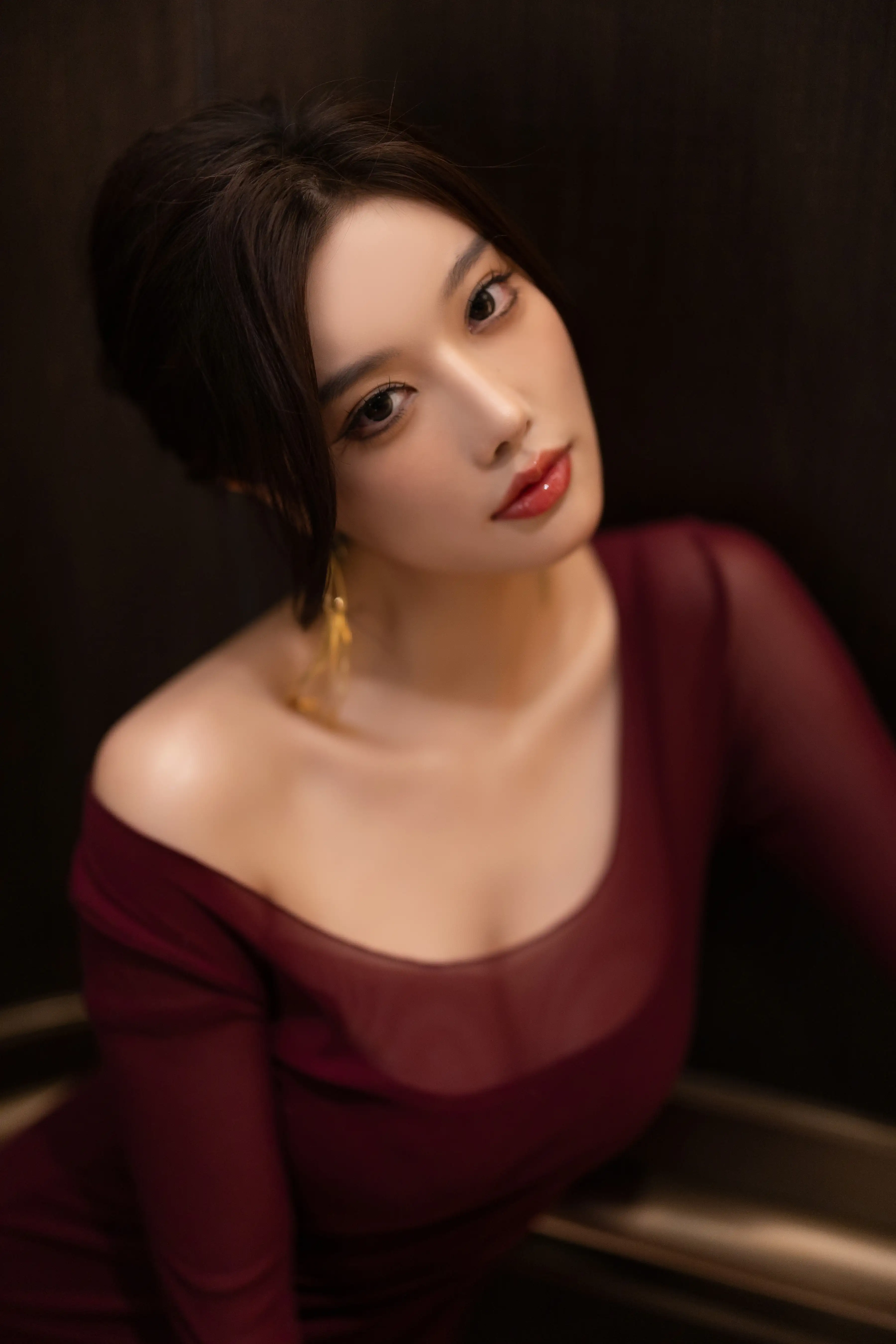杨晨晨_NO.029_内购无水印_9348_红色连衣短裙_ - M940.COM 内部私购-第2张